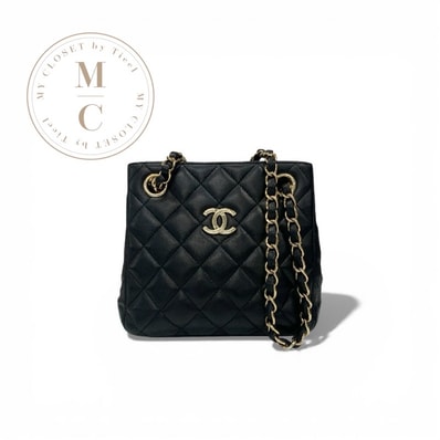 シャネル CHANEL バッグ ショルダーバッグ ラムスキン ブラック ゴールド ココマーク ダブルチェーン