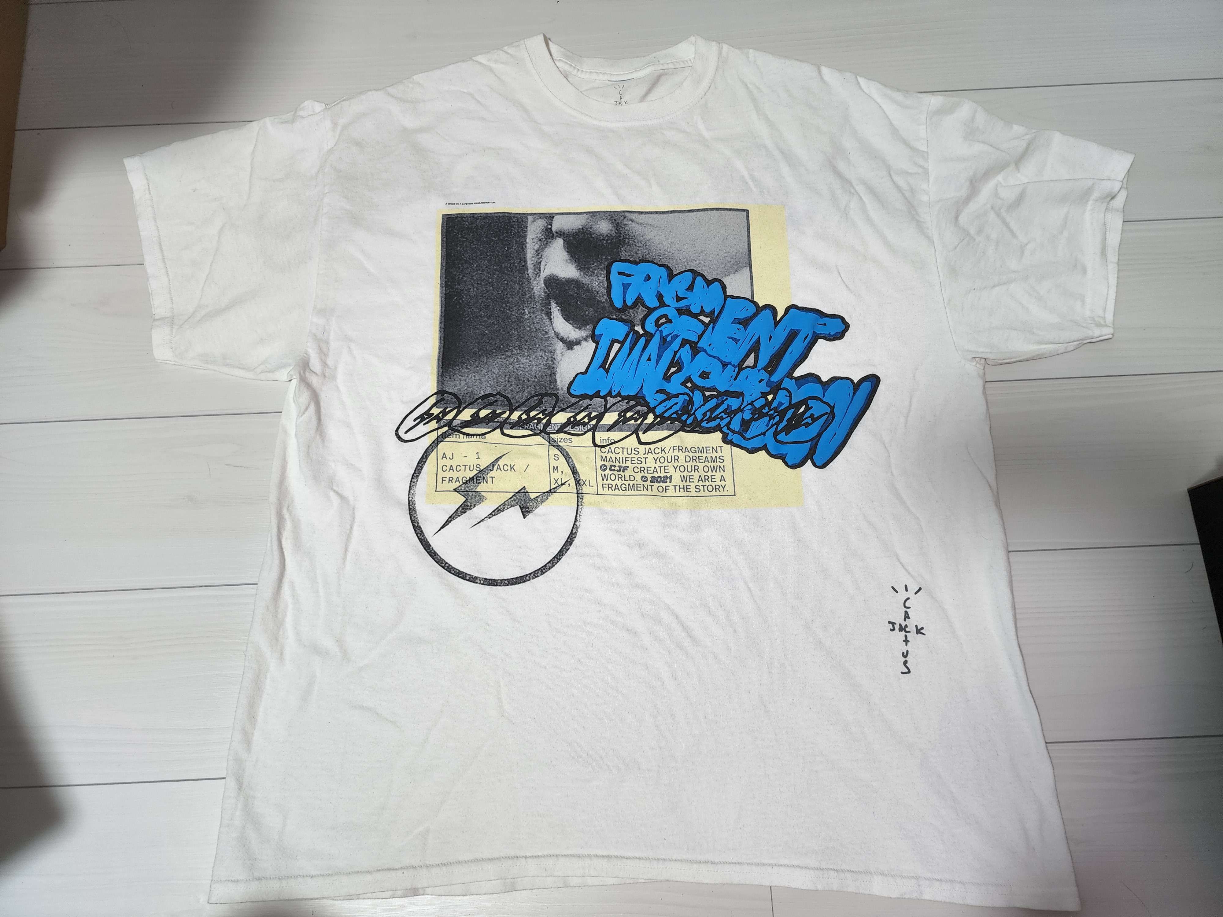 Travis Scott Cactus Jack For Fragment Manifest Tee "White"