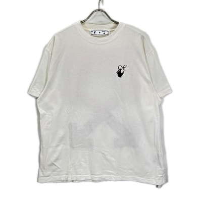 オフホワイト OMMA038R21JER002 ホワイト マーカーバックアローロゴプリント Tシャツ XS