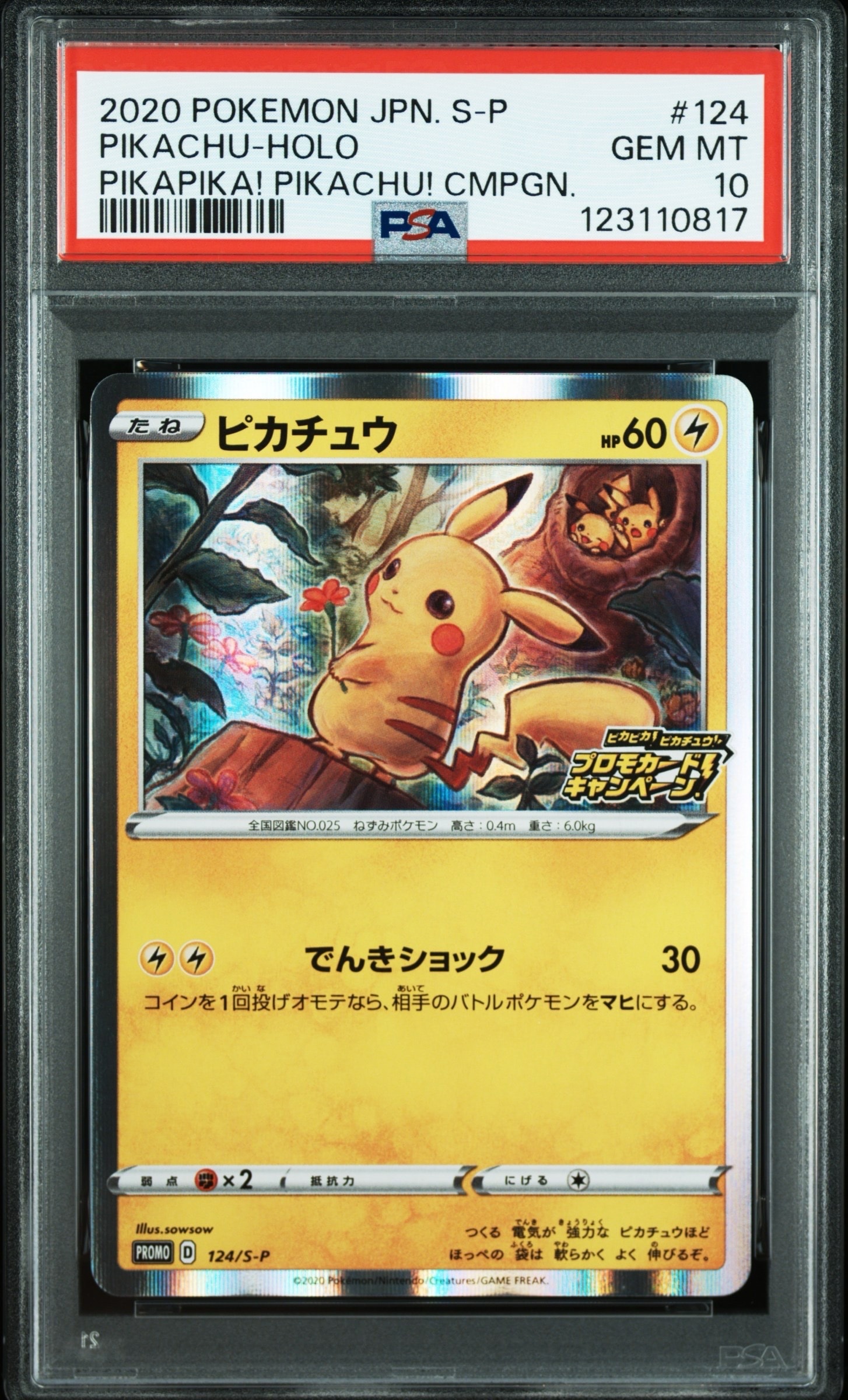 ピカチュウ: プロモ P [S-P 124](ピカピカ!ピカチュウ!プロモカードキャンペーン)