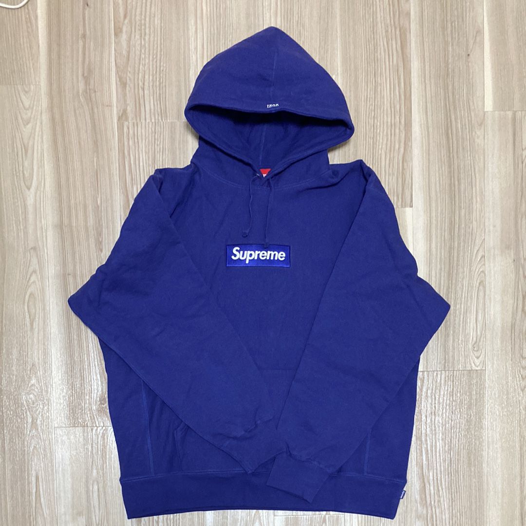 Supreme Box Logo Hooded Sweatshirt "Washed Navy" (21FW)