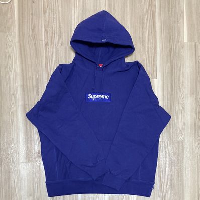 Supreme Box Logo Hooded Sweatshirt "Washed Navy" (21FW)