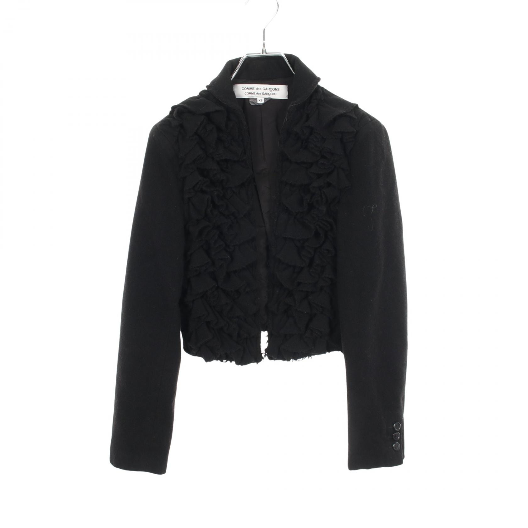 コムデギャルソン コムデギャルソン COMME des GARCONS COMME des GARCONS フリル 衣料品 アウター ウール レディース ブラック系 【中古】