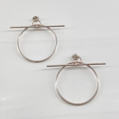 HERMES(エルメス) エシャペ ループ MM Ag925 ピアス シルバー