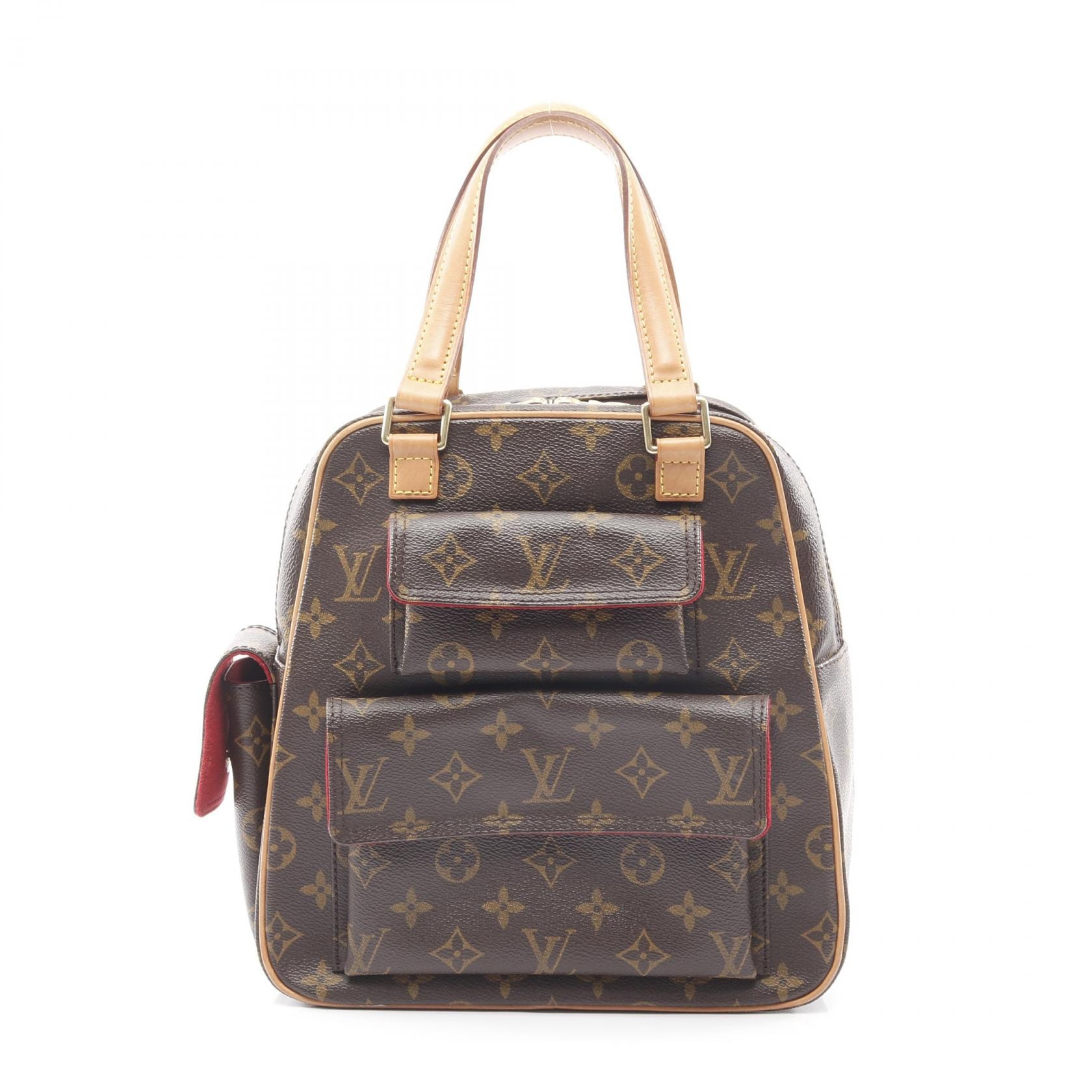 ルイ・ヴィトン LOUIS VUITTON エクサントリシテ モノグラム ハンドバッグ バッグ PVCコーティングキャンバス レザー レディース ブラウン系 M51161 【中古】