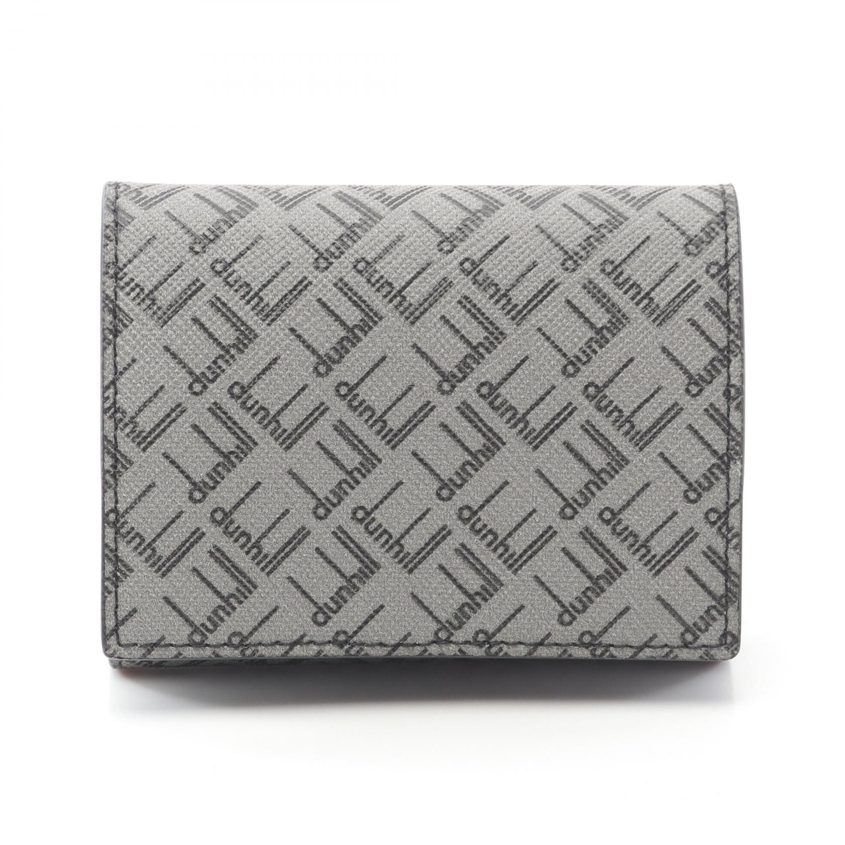 ダンヒル Dunhill シグネチャー コインケース 財布 PVCコーティングキャンバス メンズ グレー系 24F2025LT038R 【新品】