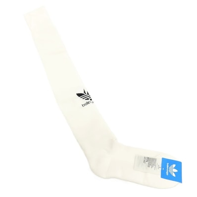 【中古】【未使用】バレンシアガ BALENCIAGA × adidas コットンナイロンポリウレタン サッカーソックス 靴下 ホワイト【サイズL(26~28cm)】【メンズ】