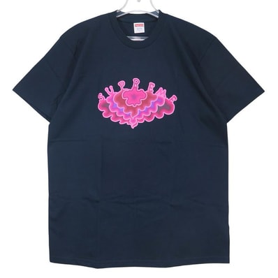 美品 SUPREME シュプリーム 19SS CLOUD TEE クラウド Tシャツ ネイビー ショートスリーブ カットソー 半袖 サイズL