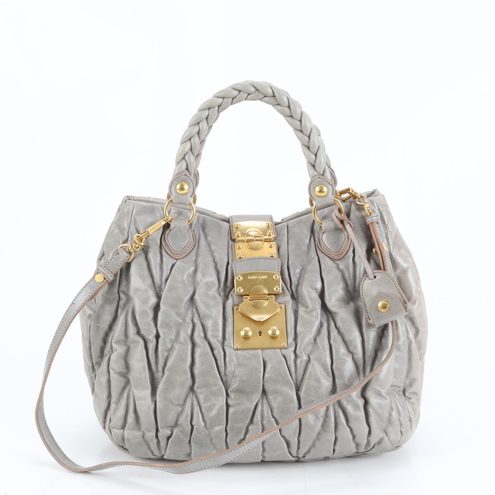 ■美品 ミュウミュウ マテラッセショルダーバッグ レザー