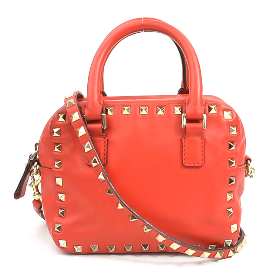 ヴァレンティノ ガラヴァーニ Valentino Garavani ハンドバッグ ショルダーバッグ レザー レッド レディース【中古】 56417a
