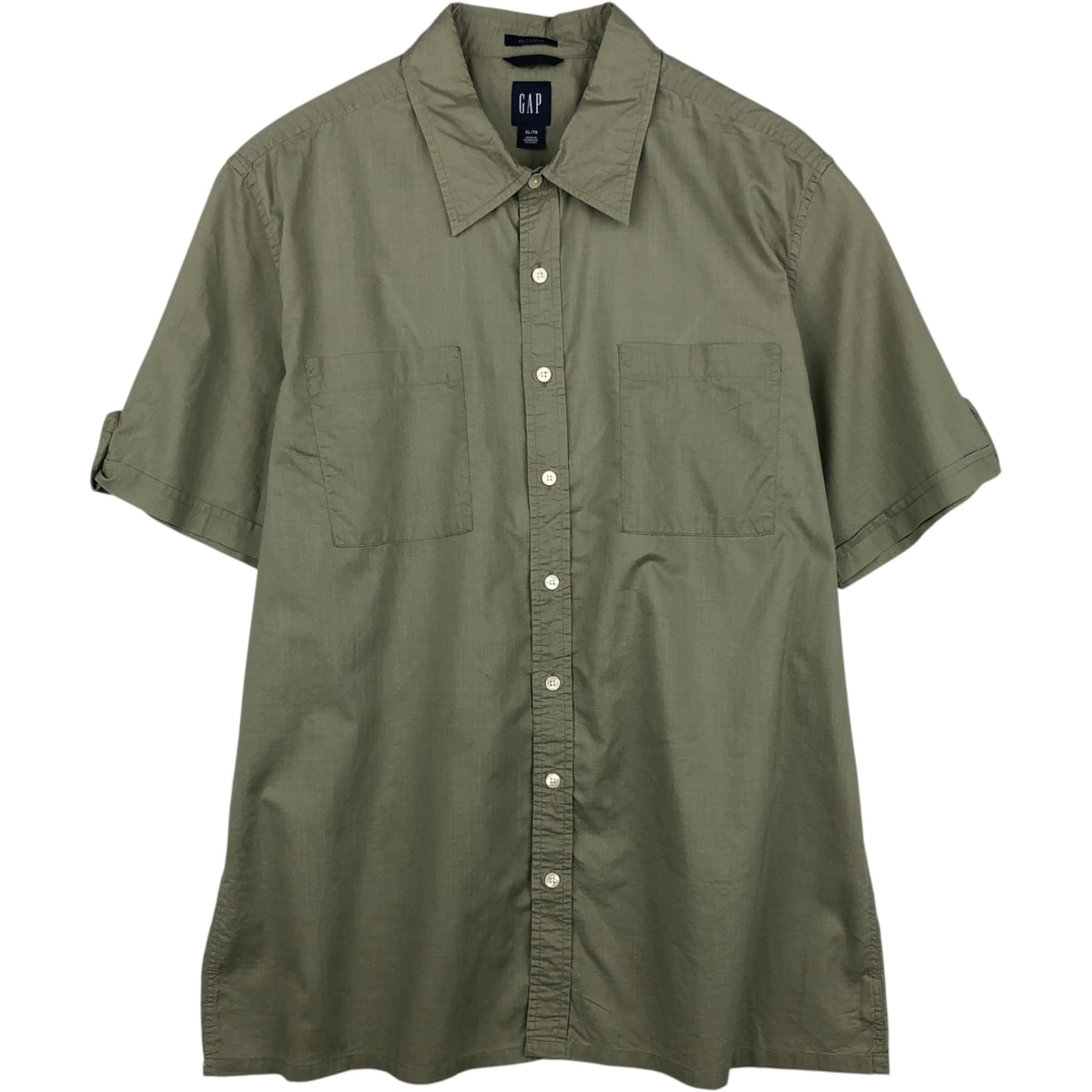 古着 00年代 ギャップ GAP RELAXED 半袖 コットンシャツ ボックスシャツ メンズXL相当/eaa655682