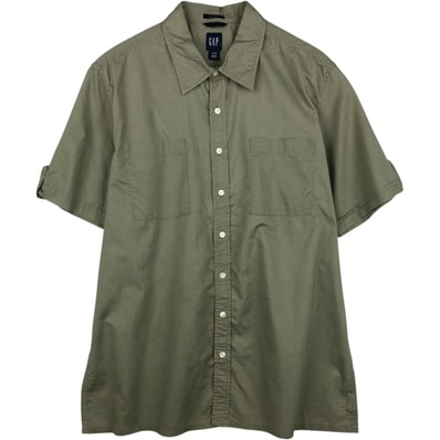 古着 00年代 ギャップ GAP RELAXED 半袖 コットンシャツ ボックスシャツ メンズXL相当/eaa655682