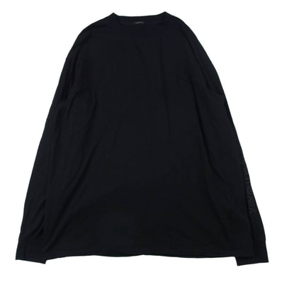 COMOLI コモリ 25AW C03-05009 コットンカシミヤ長袖Tシャツ 長袖クルー ブラック系 3【中古】