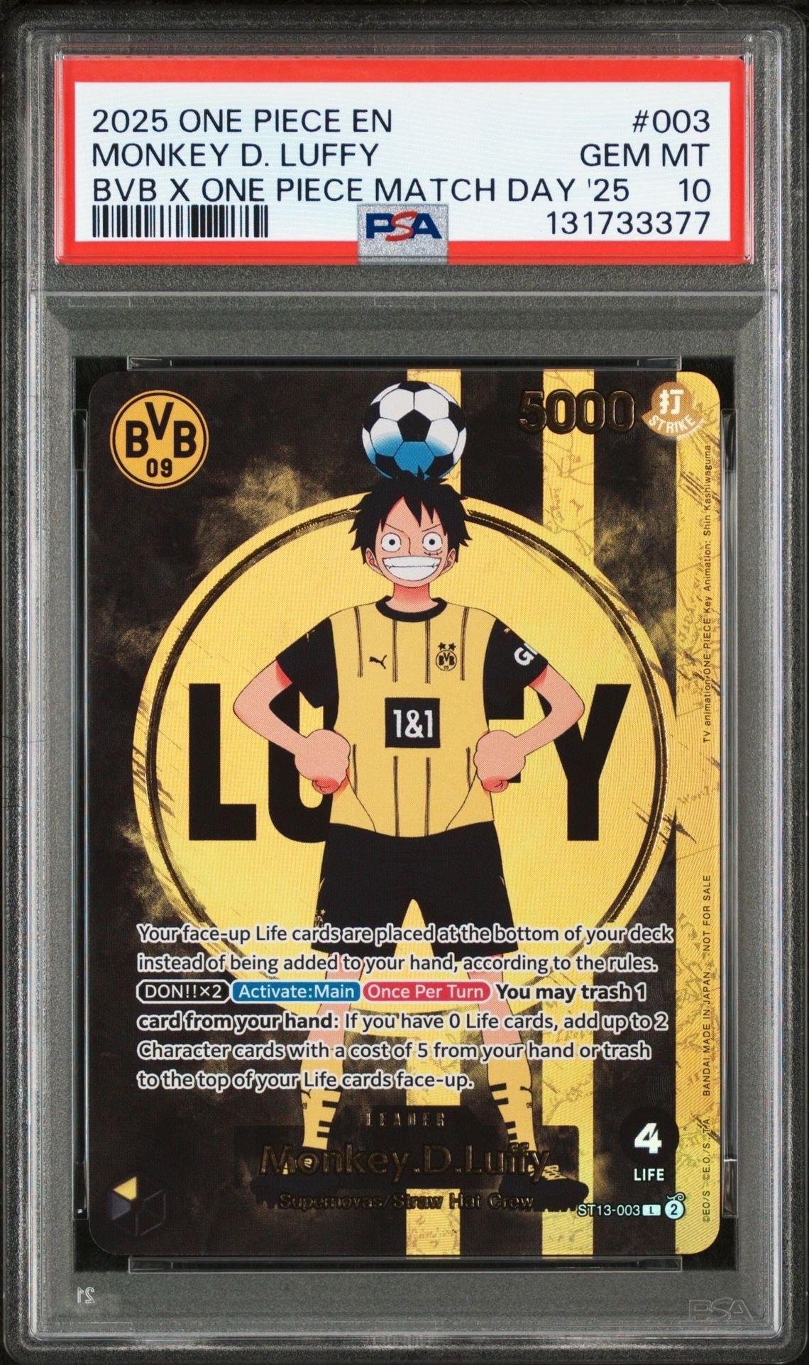 モンキー・D・ルフィ L [ST13-003]【英語版】(プロモーションカード「ボルシアドルトムント × ONE PIECE マッチデー 2025」)