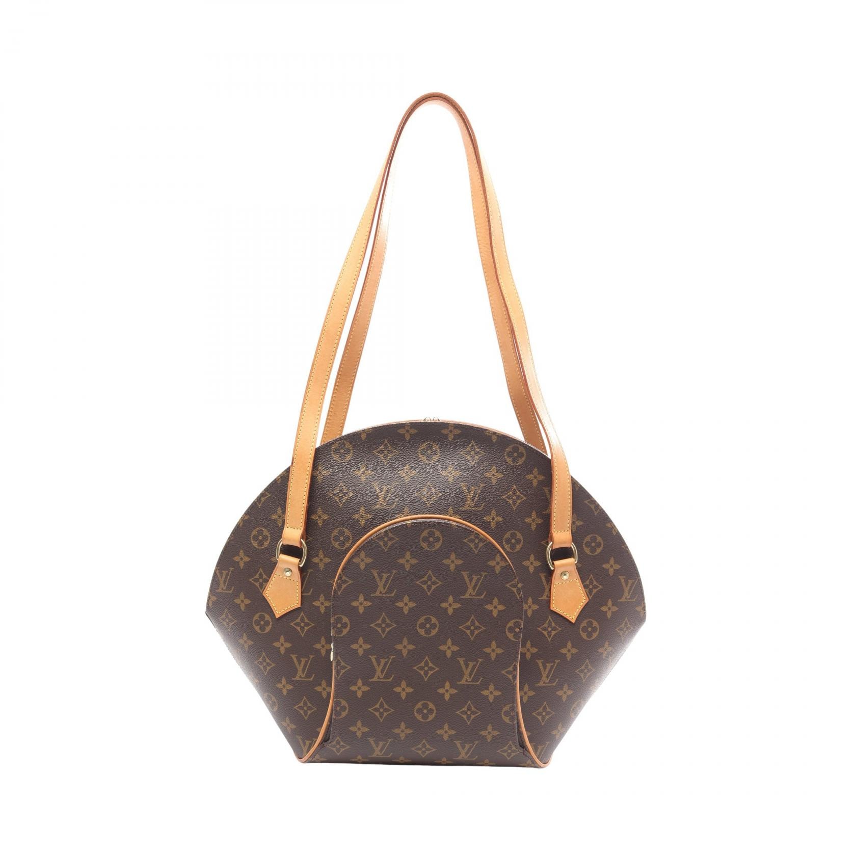 ルイ・ヴィトン LOUIS VUITTON エリプス ショッピング ショルダーバッグ バッグ PVCコーティングキャンバス レザー モノグラム レディース ブラウン系 M51128 【中古】
