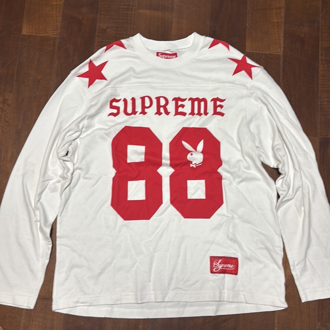 Supreme x Playboy L/S Football Top "White"