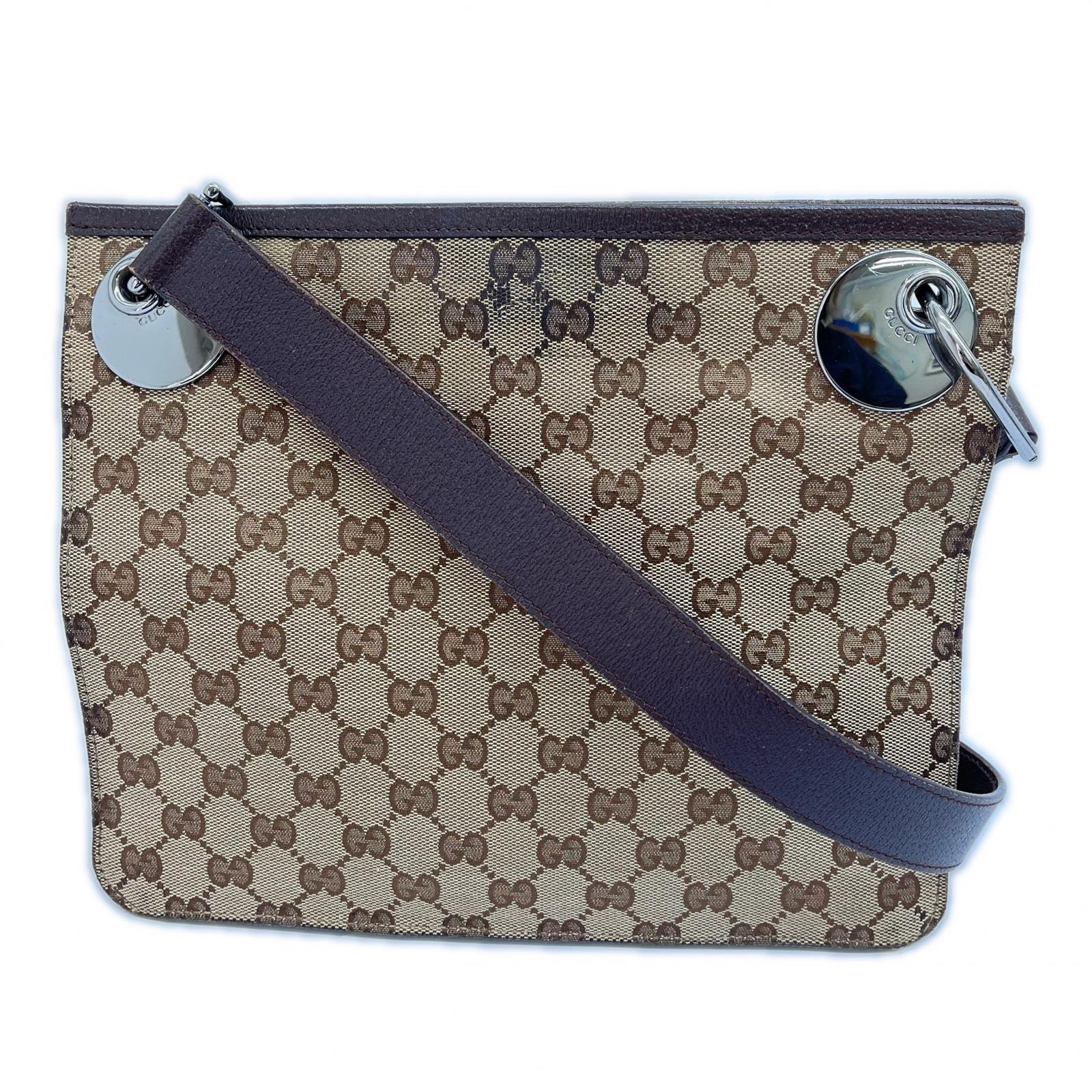 GUCCI グッチ ショルダーバッグ キャンバ 120841 ブラウン