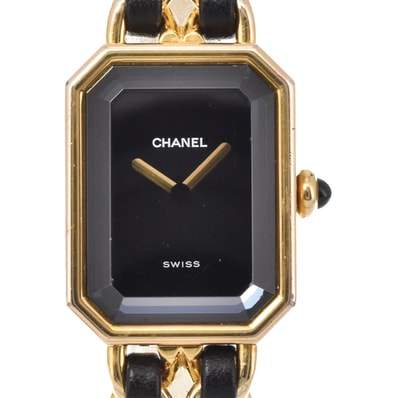 シャネル CHANEL プルミエール L GP/レザー クォーツ レディース M#145444