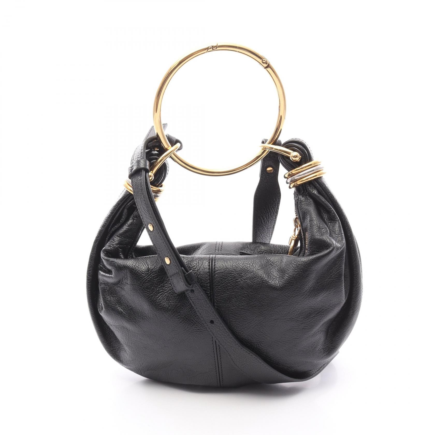 クロエ Chloe Bracelet ハンドバッグ バッグ レザー レディース ブラック系 CHC24AS611N72001 【中古】