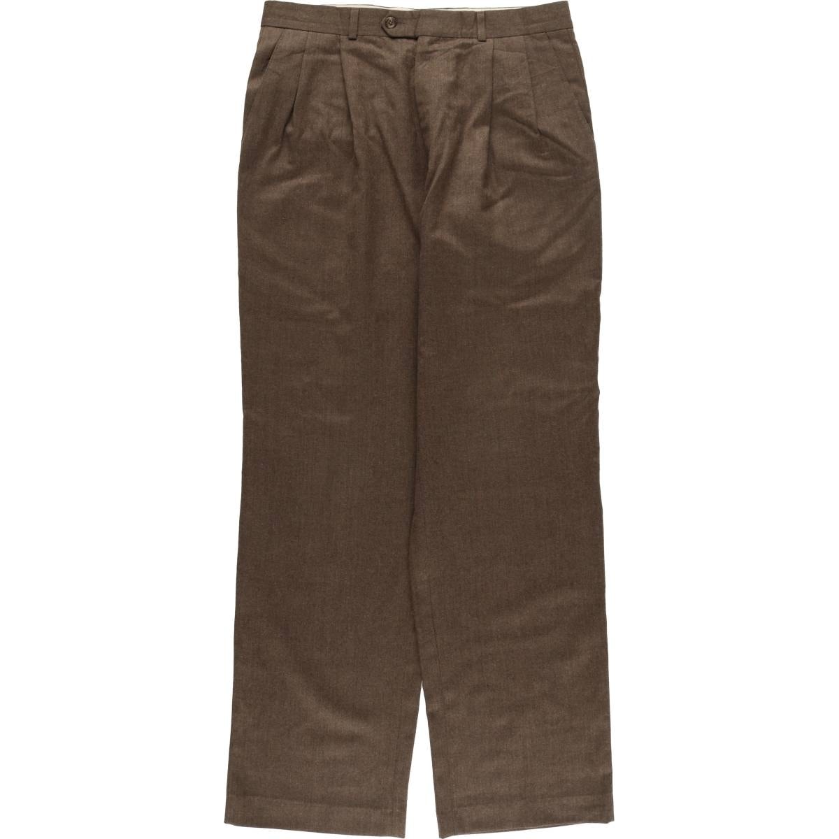 古着 ラルフローレン Ralph Lauren CHAPS チャップス ツータック ウールパンツ スラックス カナダ製 メンズw34相当/eaa541854