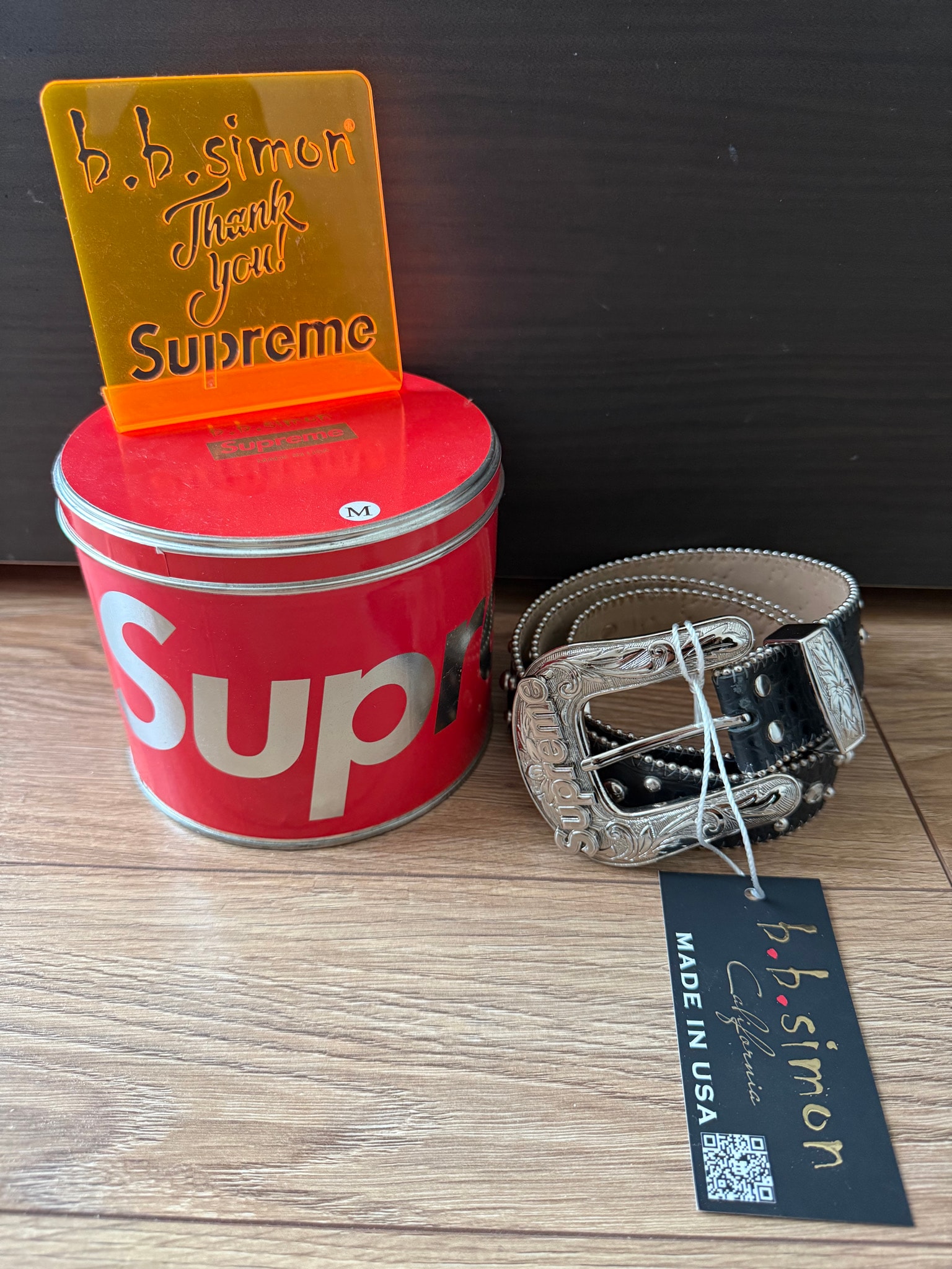 Supreme x B.B. Simon Studded Ranger Belt "Black"