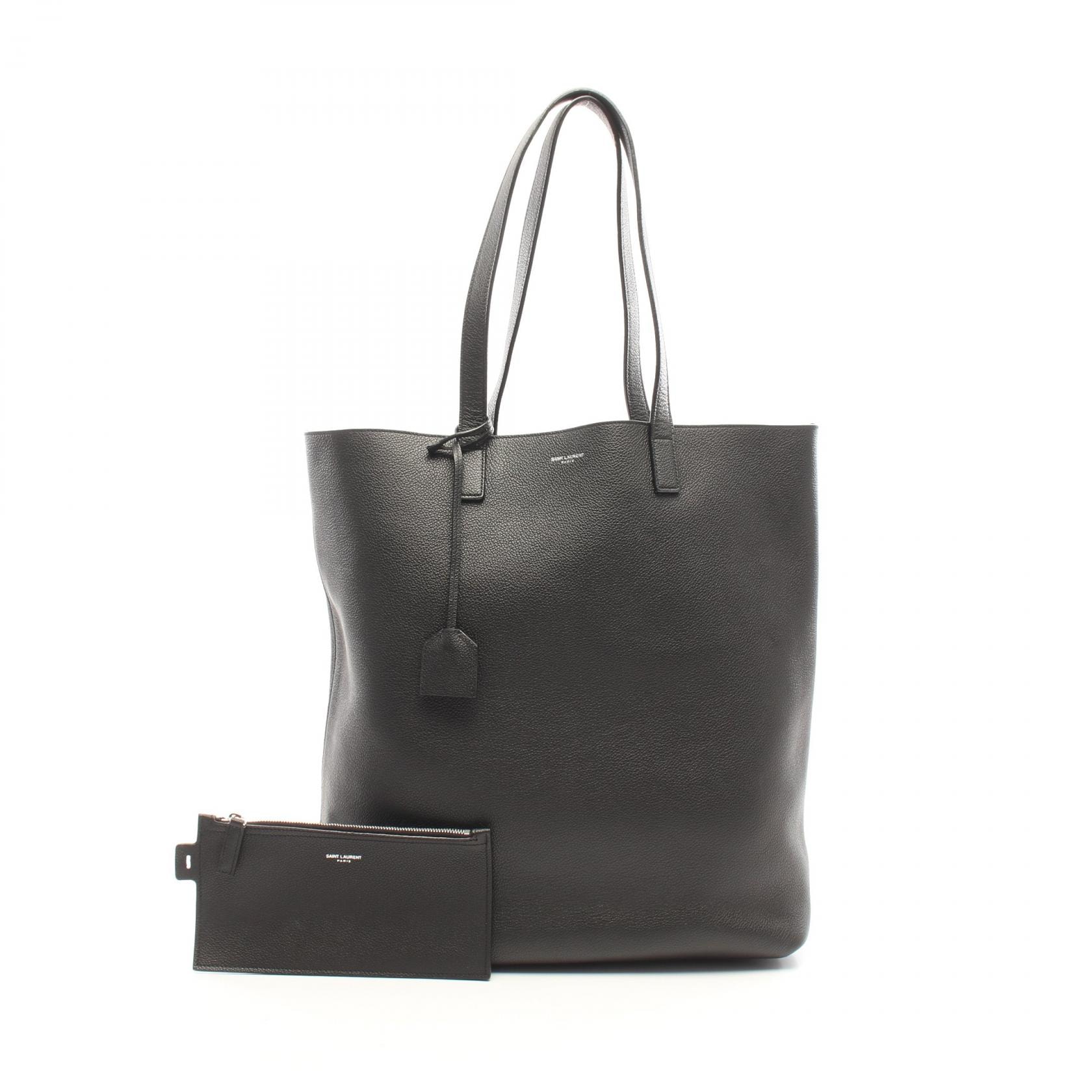 サンローランパリ SAINT LAURENT PARIS ボールド トートバッグ バッグ レザー レディース ブラック系 676657 【中古】