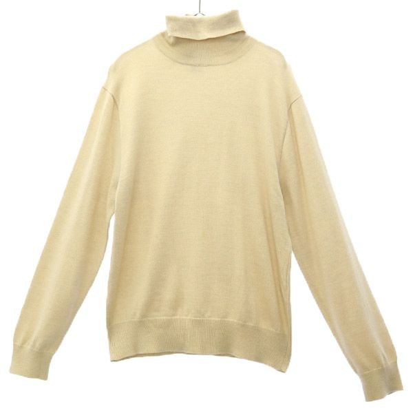 Polo by Ralph Lauren ポロバイラルフローレン 長袖 ウール100% ニット L ベージュ タートルネック セーター
