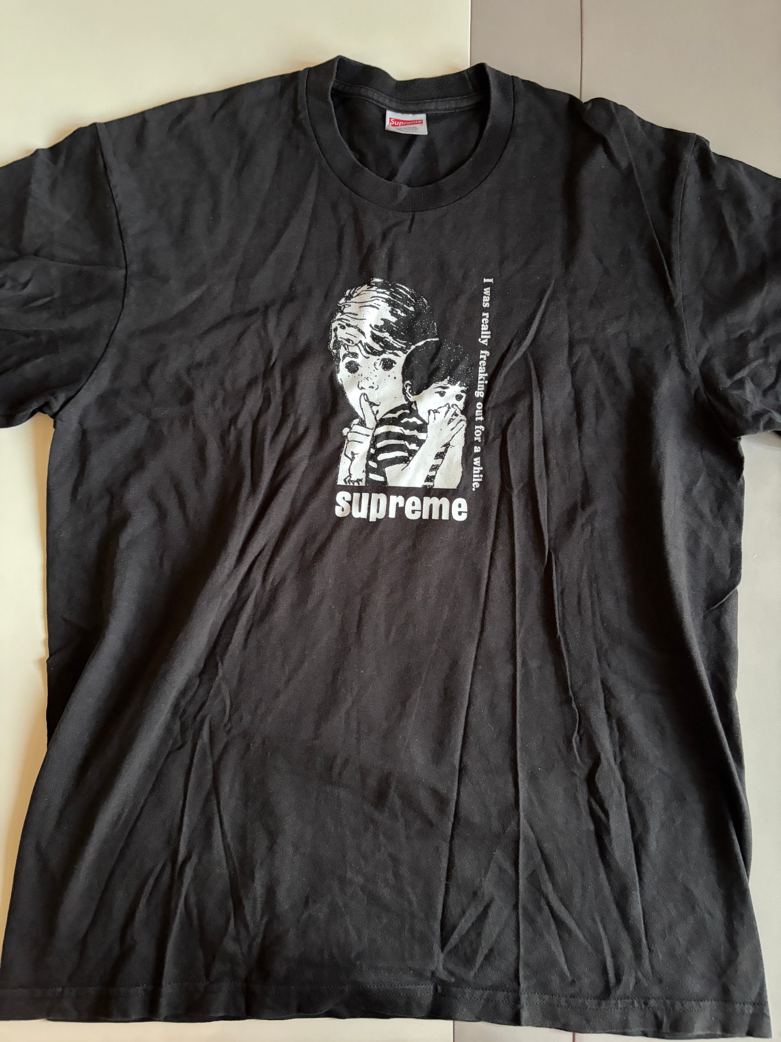 Supreme Freaking Out Tee "Black"