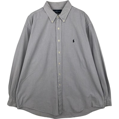 古着 ラルフローレン Ralph Lauren BLAKE 長袖 ボタンダウンチェックシャツ メンズXL相当/eaa614967