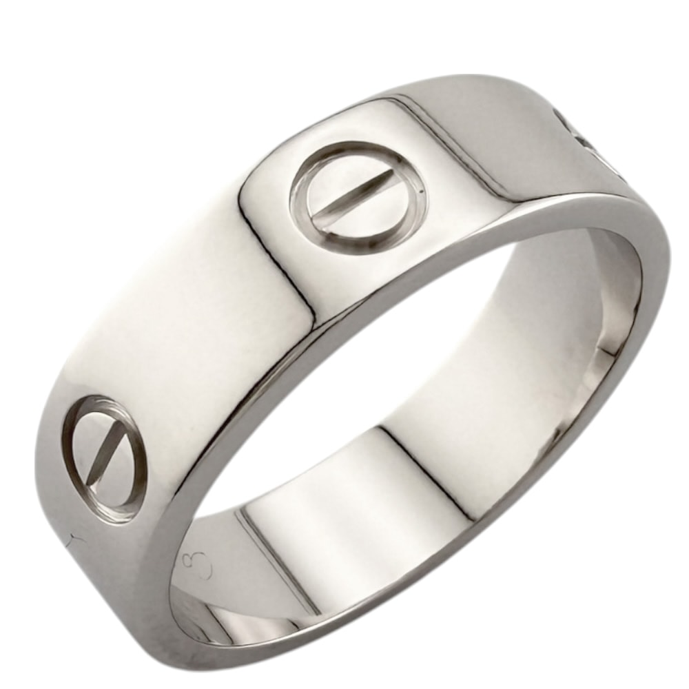 カルティエ ラブ  リング 指輪 19号 18金 K18ホワイトゴールド ユニセックス CARTIER  中古