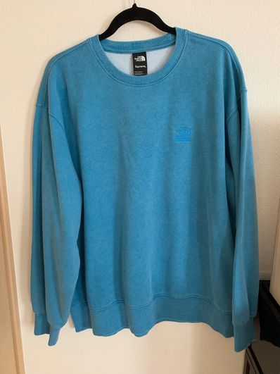 Supreme x The North Face Pigment Printed Crewneck "Blue"