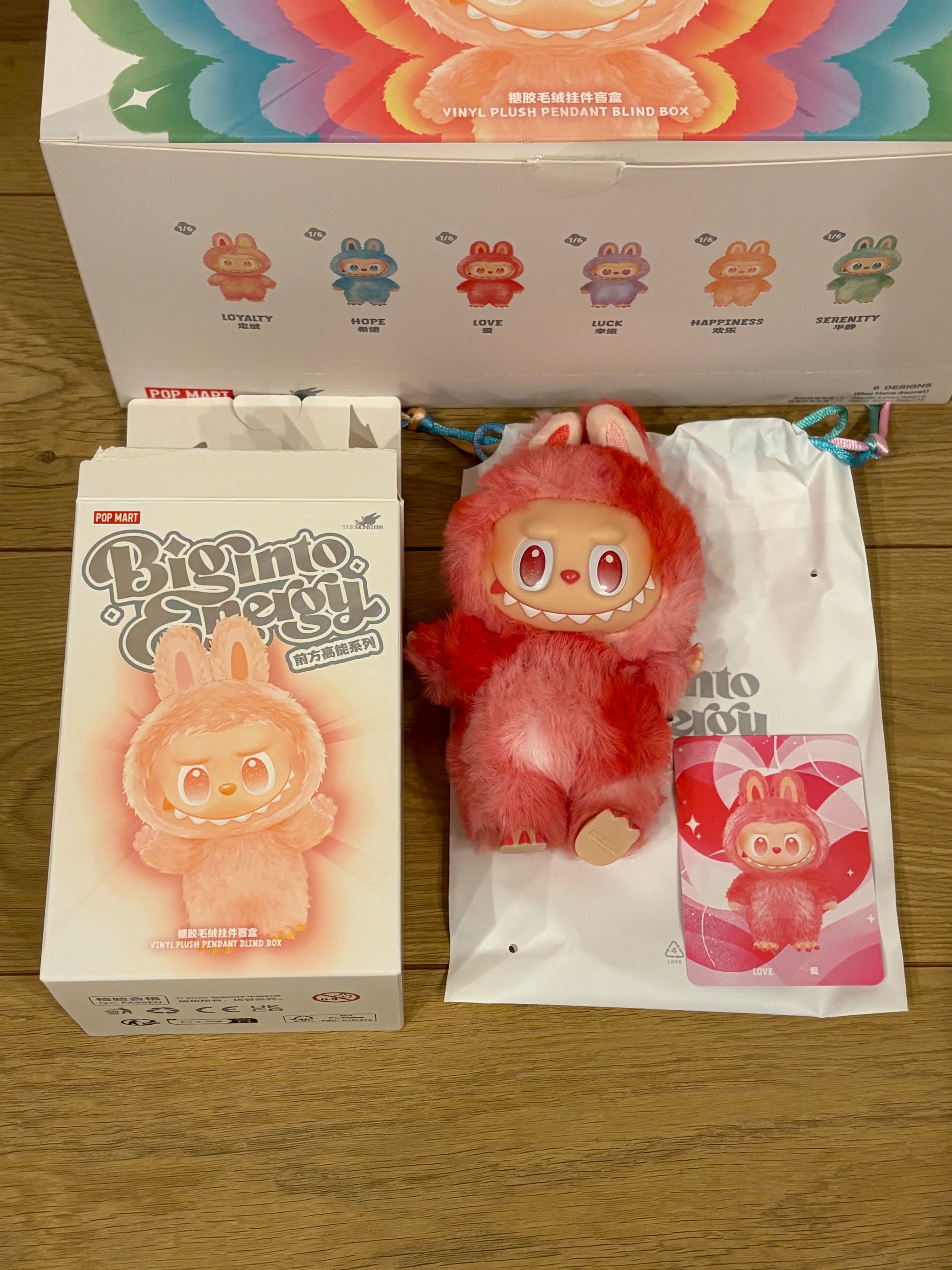 POP MART THE MONSTERS (LABUBU) Big into Energy Series Plush Pendant LOVE