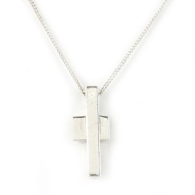 【中古】 グッチ ネックレス シルバー925 約7.6g シルバー シルバー クロス アクセサリー レディース メンズ GUCCI
