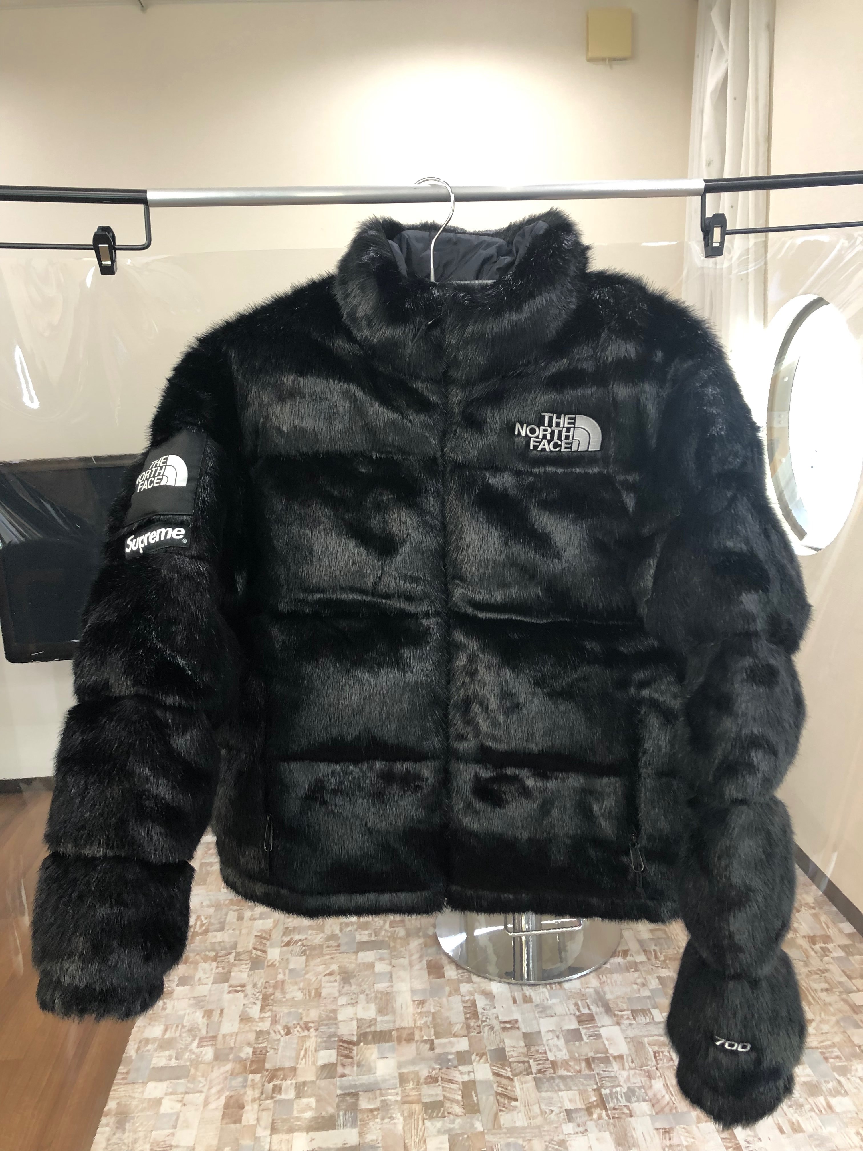 Supreme x The North Face Faux Fur Nuptse Jacket "Black"