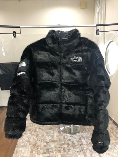 Supreme x The North Face Faux Fur Nuptse Jacket "Black"