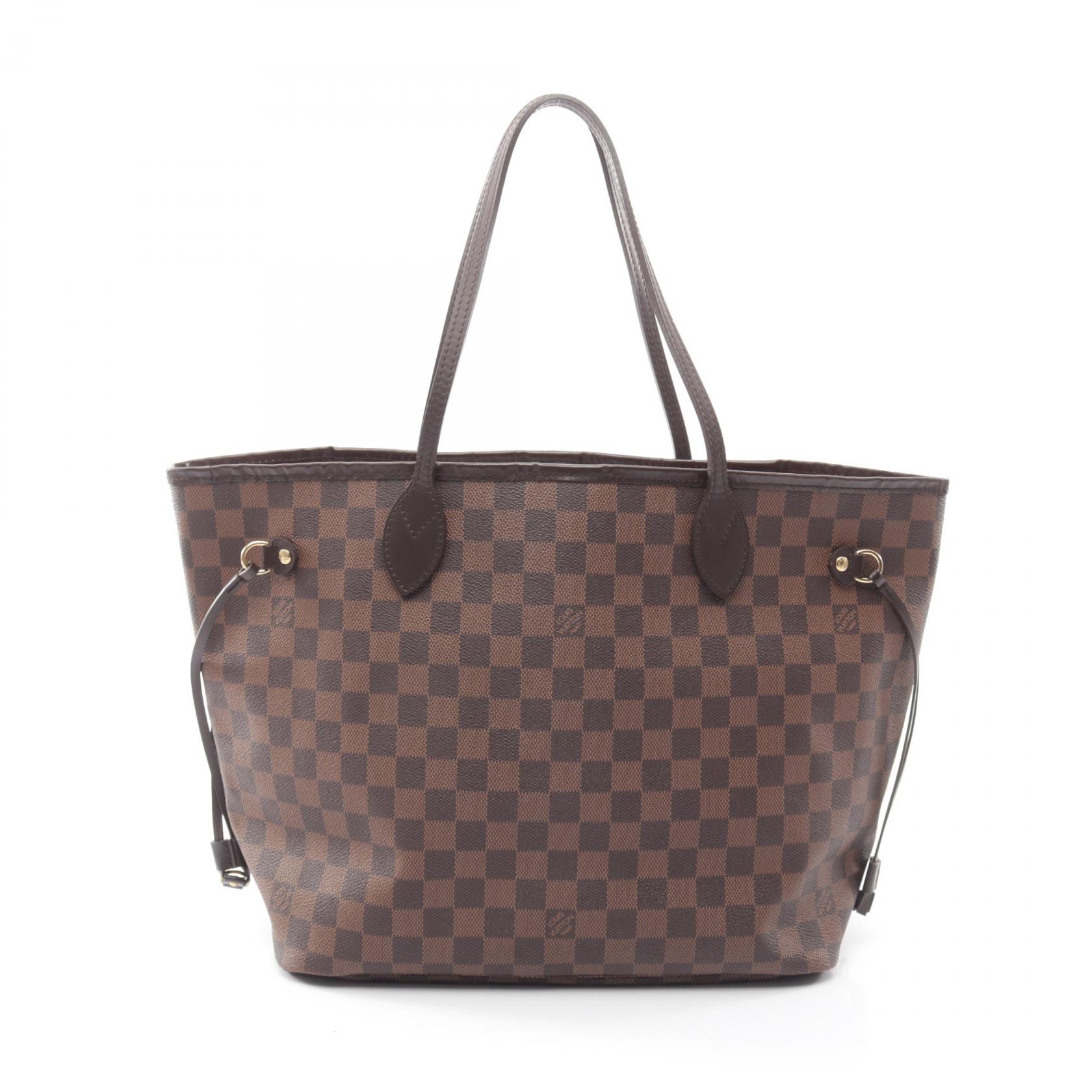 ルイ・ヴィトン LOUIS VUITTON ネヴァーフルMM ダミエエベヌ トートバッグ バッグ PVCコーティングキャンバス レザー レディース ブラウン系 N51105 【中古】