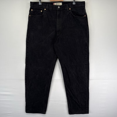 古着 リーバイス Levi's デニム パンツ Gパン テーパード ジップ 大きいサイズ ブラックデニム 550 w40 L32 ブラック系 メンズ