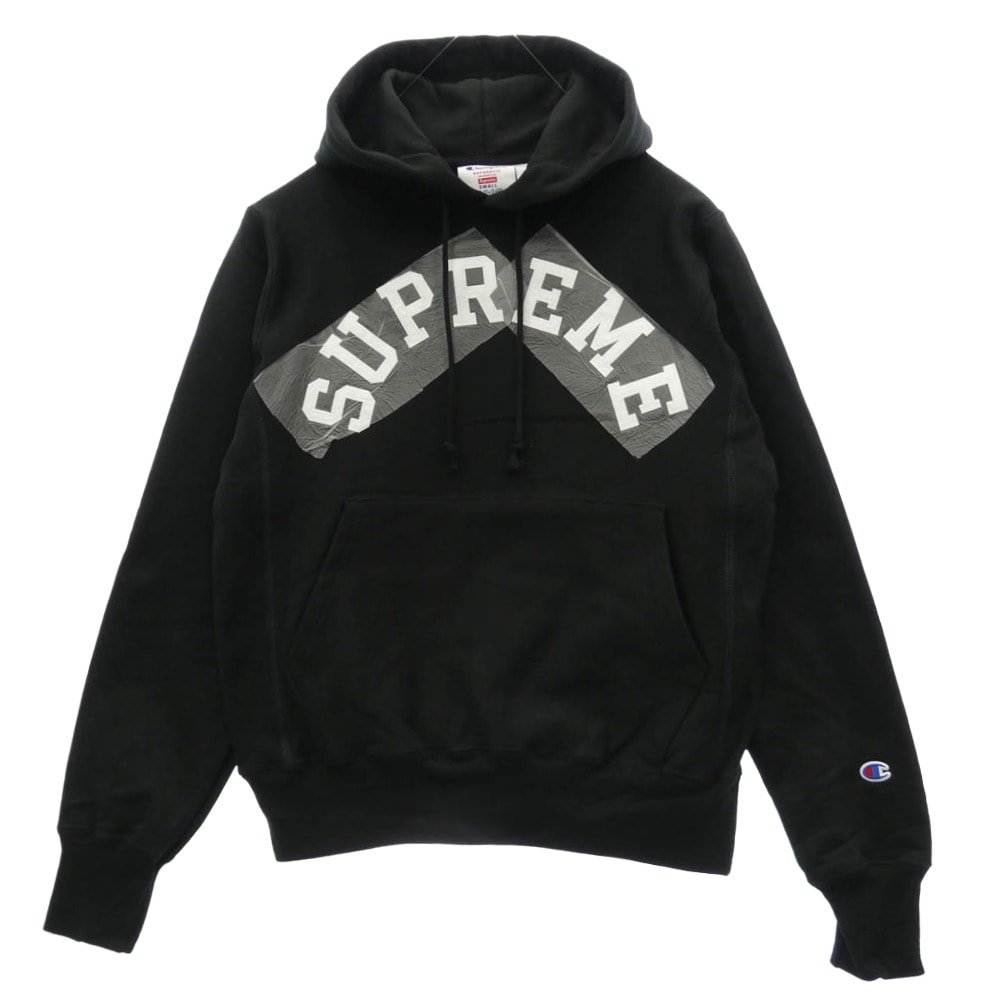 Supreme シュプリーム パーカー 25SS × Champion チャンピオン Hooded Sweatshirt フーデッド スウェットシャツ フーディー パーカー ブラック系 JPN M【新古品】【未使用】【中古】