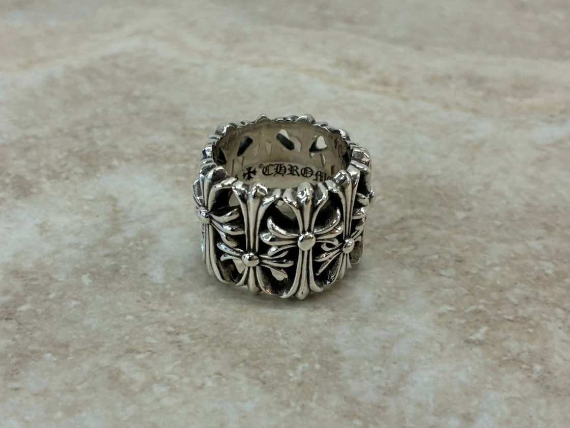 Chrome Hearts Cemetery Cross RIng "Silver"