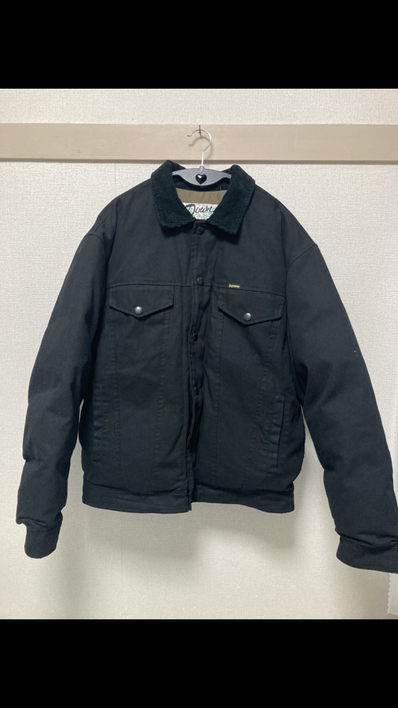 Supreme / Schott Canvas Down Trucker Jacket "Black"