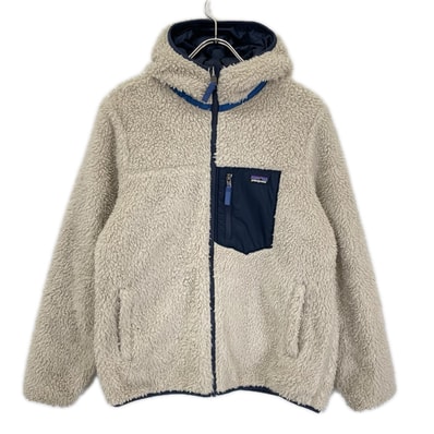 パタゴニア 68095FA23 ベージュ×ネイビー リバーシブル レディフレディフーディ XXL