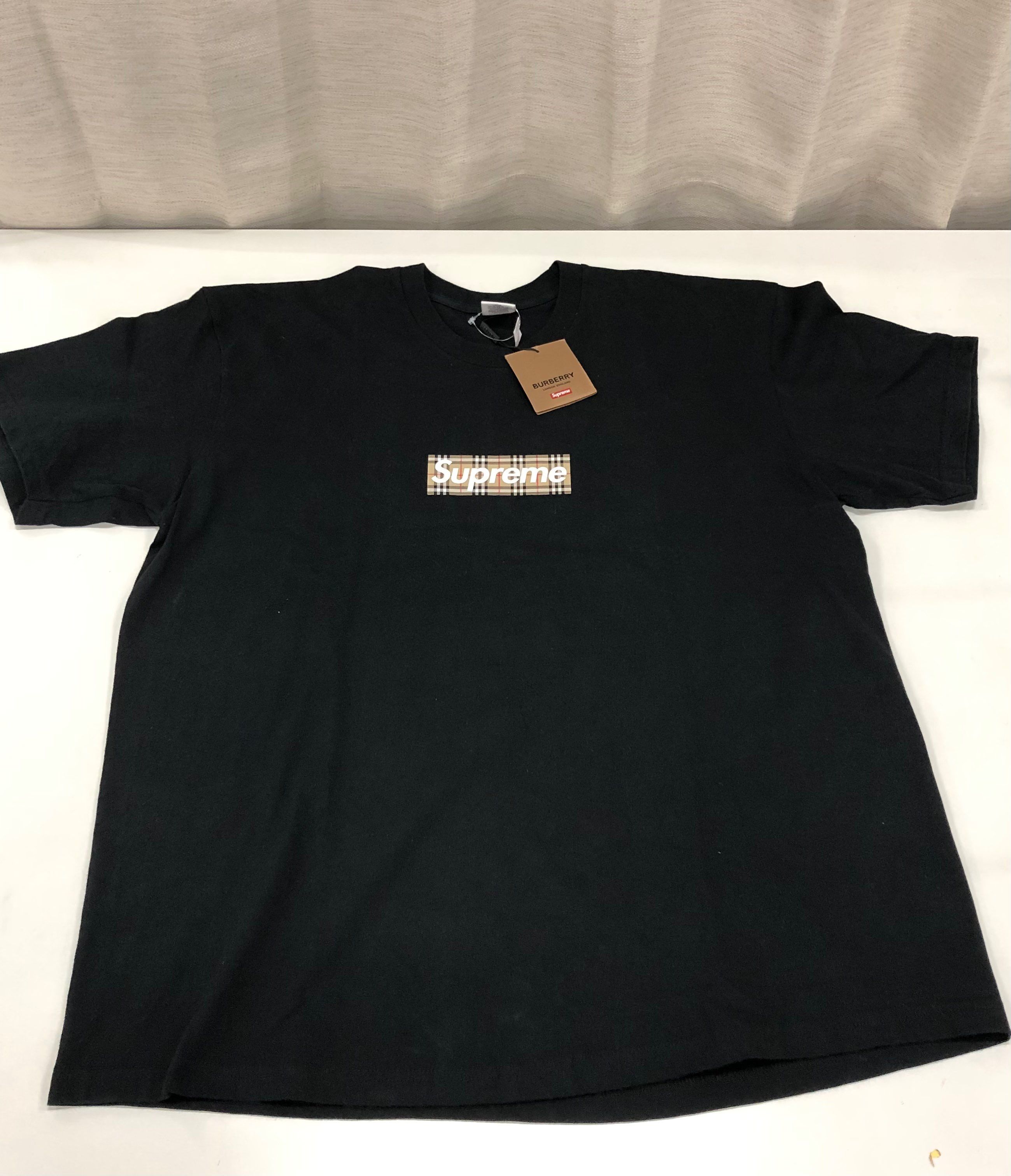 Supreme / Burberry Box Logo Tee "Black"