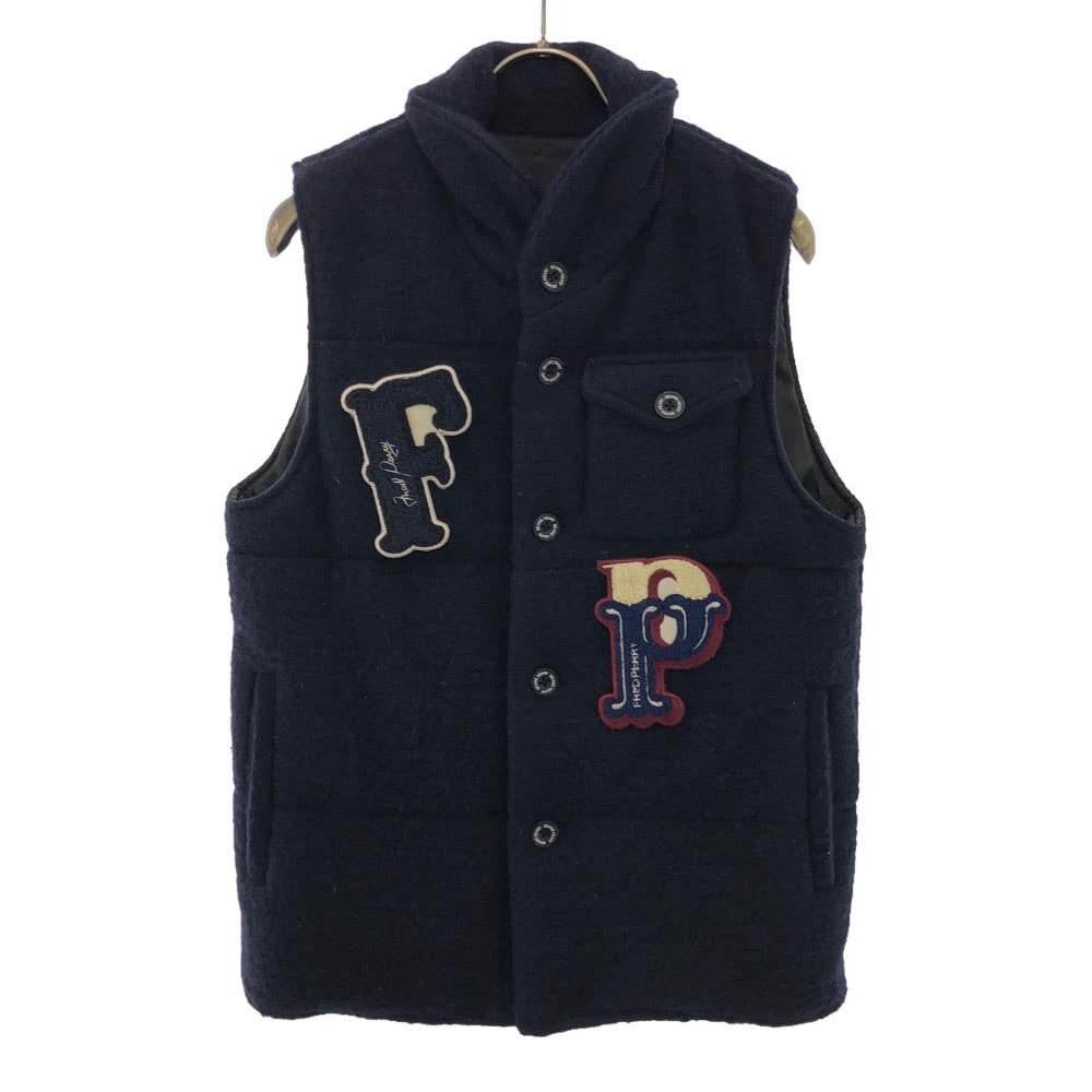 BEAMS HEART ビームスハート ウールブレンド ベスト S ネイビー