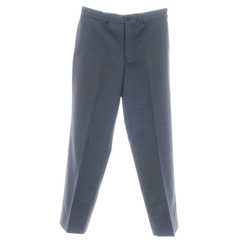 【中古】コムデギャルソン オムドゥ COMME des GARCONS HOMME DEUX 2024年春夏 ウール ストライプ ドレススラックスパンツ グレーxブルー【サイズM】【メンズ】
