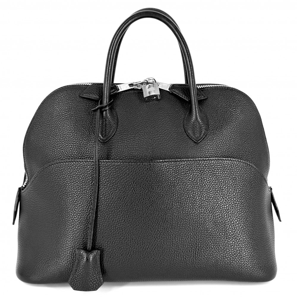 HERMES エルメス ハンドバッグ ボリード31 □J刻印 レザー    ブラック 黒 シルバー金具 レディース 2006年【中古品】