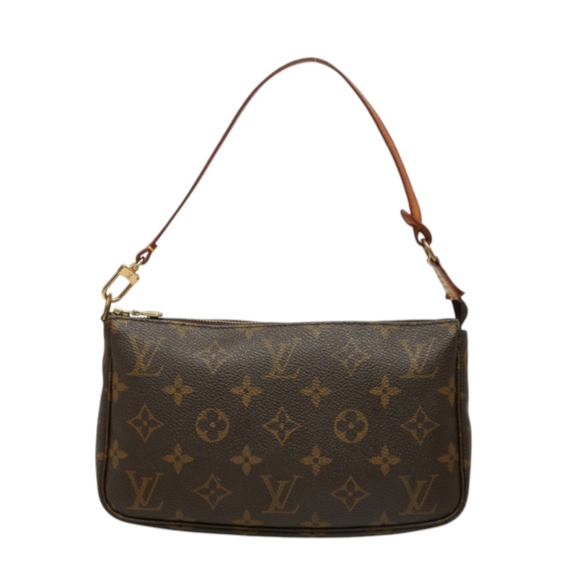 ルイ ヴィトン モノグラム ポシェット アクセソワール ハンドバッグ M51980 ブラウン PVC レザー レディース LOUIS VUITTON 中古