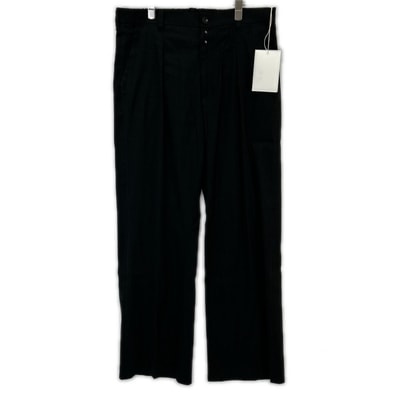 アンセルム 26SS ANC-PT107 ブラック L/R SHOE CUT SLACKS シューカットスラックスパンツ 2