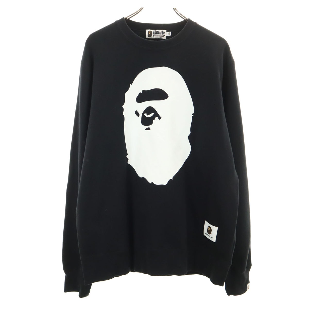 A BATHING APE アベイシングエイプ 長袖 スウェット トレーナー 2XL ブラック 裏起毛 ビッグサイズ