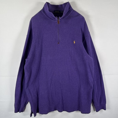 古着 ポロ・ラルフローレン POLO RALPH LAUREN スウェット トレーナー ニット プルオーバー 大きいサイズ XLT TALL パープル メンズ