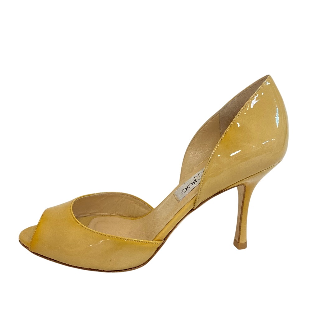 ジミーチュウ JIMMY CHOO パンプス オープントゥヒール イエロー